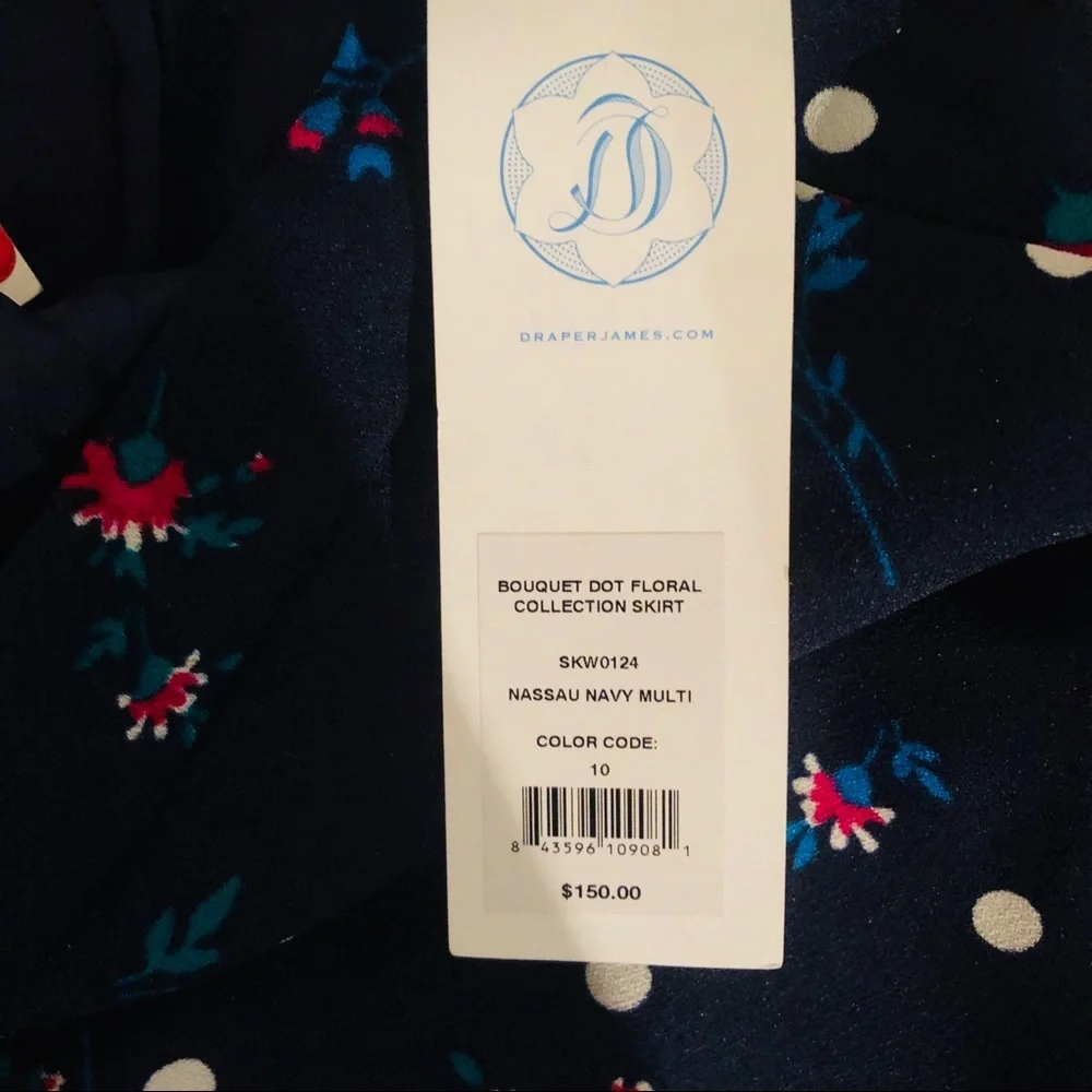 Draper James Bouquet Dot Floral Skirt- Size 10- NWT - Picture 2 of 4